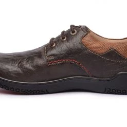 Buckaroo Men's Brown Leather Denim Classic Shoes