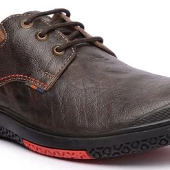 Buckaroo Men's Brown Leather Denim Classic Shoes