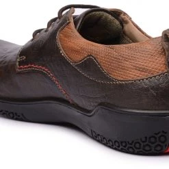 Buckaroo Men's Brown Leather Denim Classic Shoes