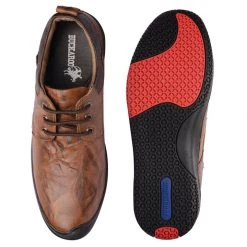 Buckaroo Men's Tan Leather Denim Classic Shoes