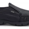 Buckaroo Men's Black Leather Friday Casuals Shoes