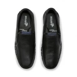 Buckaroo Men's Black Leather Friday Casuals Shoes