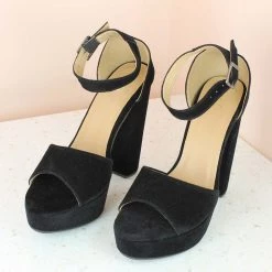 Inc.5 WOMEN COUNTER HEEL SANDAL-BLACK