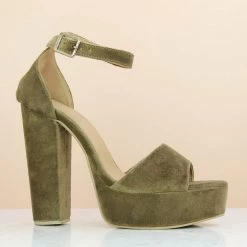 Inc.5 COUNTER HEEL PARTY SANDAL-DARK BEIGE