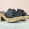 Inc.5 KNOTTED PLATFORM CASUAL MULE-BLACK SALE