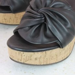 Inc.5 KNOTTED PLATFORM CASUAL MULE-BLACK SALE