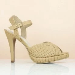 Inc.5 HIGH HEEL MULE SANDAL-BEIGE Party