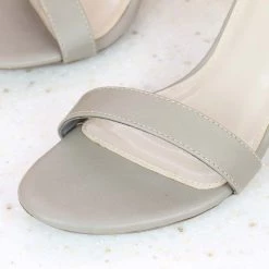 Inc.5 GLASS HEEL COUNTER SANDAL-DARK BEIGE WOMEN