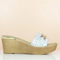 Inc.5 PLATFORM PU PLATFORM MULE-GUN METAL SALE