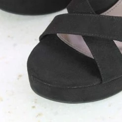 Inc.5 PLATFORM SUEDE SANDAL - BLACK WOMEN