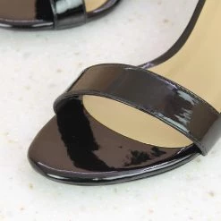 Inc.5 PATTENT BLOCK COUNTER SANDAL-BLACK WOMEN