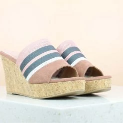 Inc.5 CORK COVERED PLATFORM-PEACH