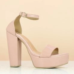 Inc.5 PETTENT HIGH HEEL COUNTER SANDAL - PEACH