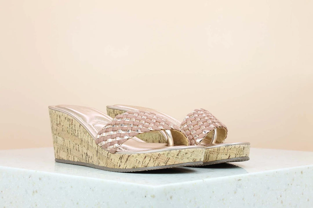 Inc.5 WOVEN STRAP HARD PLATFORM-ROSE GOLD 3 Inc.5 WOVEN STRAP HARD PLATFORM-ROSE GOLD