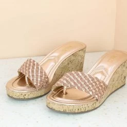 Inc.5 WOVEN STRAP HARD PLATFORM-ROSE GOLD 8 Inc.5 WOVEN STRAP HARD PLATFORM-ROSE GOLD