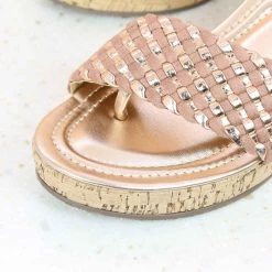 Inc.5 WOVEN STRAP HARD PLATFORM-ROSE GOLD 9 Inc.5 WOVEN STRAP HARD PLATFORM-ROSE GOLD