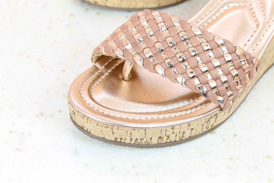 Inc.5 WOVEN STRAP HARD PLATFORM-ROSE GOLD 6 Inc.5 WOVEN STRAP HARD PLATFORM-ROSE GOLD