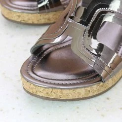 Inc.5 CORK COVERED PLATFORM MULE-GUN METAL