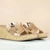 Inc.5 CORK COVERED PLATFORM MULE-ROSE GOLD