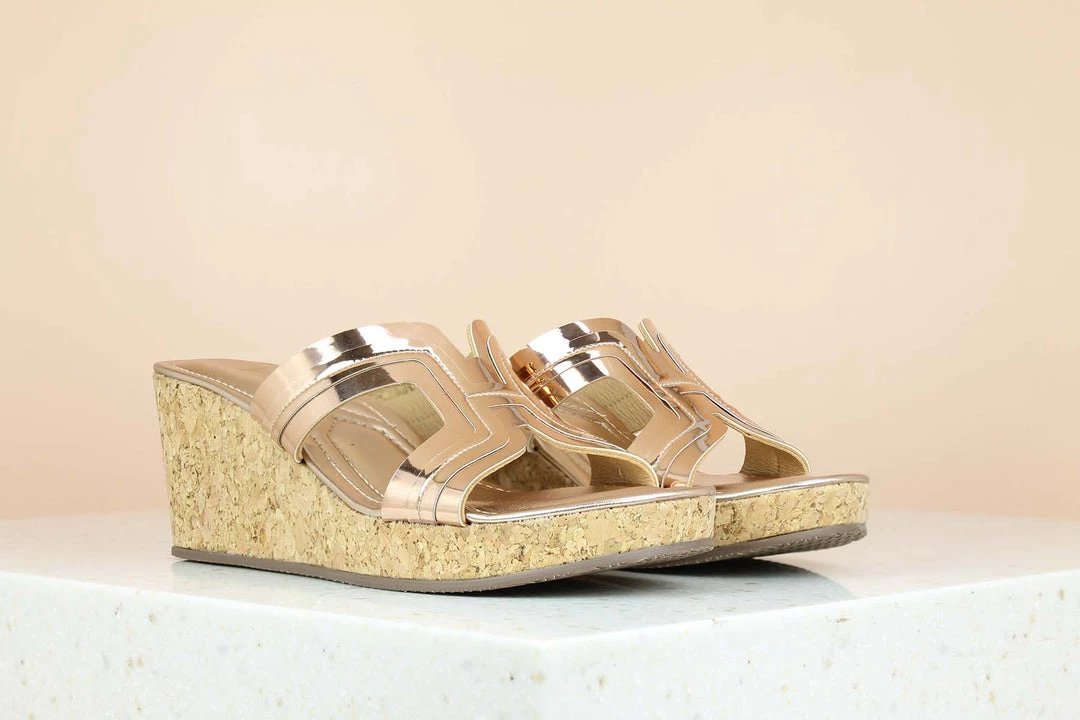 Inc.5 CORK COVERED PLATFORM MULE-ROSE GOLD 3 Inc.5 CORK COVERED PLATFORM MULE-ROSE GOLD