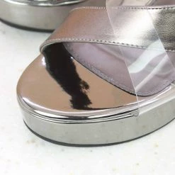 Inc.5 HIGH HEEL CROSS STRAP - GUN METAL