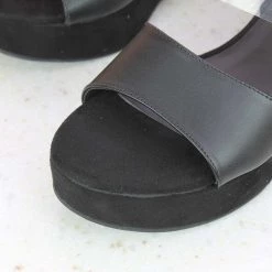 Inc.5 SALE BLOCK HEEL TRANSPARENT HEEL - BLACK