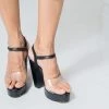 Inc.5 CONE HEEL TRANSPARENT SANDAL SALE