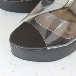 Inc.5 CONE HEEL TRANSPARENT SANDAL SALE