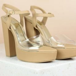 Inc.5 CONE HEEL TRANSPARENT SANDAL