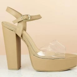 Inc.5 CONE HEEL TRANSPARENT SANDAL