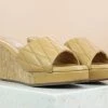 Inc.5 STITCHED CORK COVERED PLATFORM MULES SALE