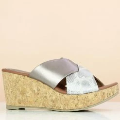 Inc.5 CORK COVERED PLATFORM-GUN METAL