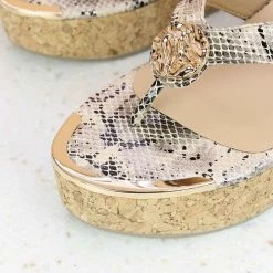 Inc.5 CORK COVERED PLATFROMTHONG - BEIGE SALE