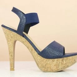 Inc.5 SALE CORK COVERED HIGH HEEL SANDAL