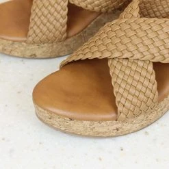Inc.5 CORK COVERED WOVEN STITCHED MULES SALE
