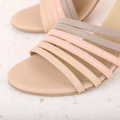 Inc.5 ANKLE STRAP HEELS-BEIGE