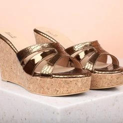 Inc.5 CORK COVERED VEDGE MULES WOMEN