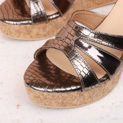 Inc.5 WOMEN CORK COVERED VEDGE MULES