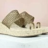 Inc.5 WOVEN TOE POST-ANT GOLD