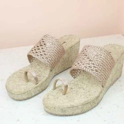 Inc.5 WOVEN TOE POST-ROSE GOLD SALE