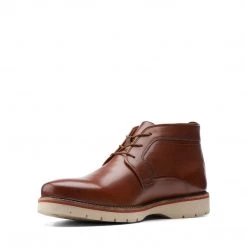 Clarks BAYHILL MID DARK TAN LEA