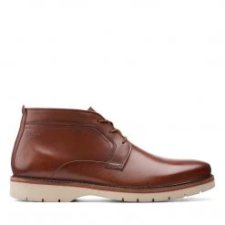 Clarks BAYHILL MID DARK TAN LEA