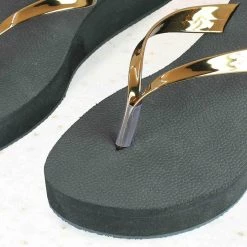 Inc.5 PLATFORM CASUAL THONG-ANTIQUE GOLD SALE