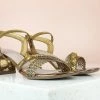 Inc.5 Diamond JEWELED WOVEN SANDAL-ANTIQUE GOLD