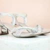 Inc.5 Diamond JEWELED WOVEN SANDAL-SILVER