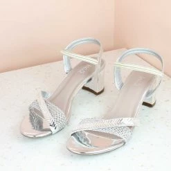 Inc.5 Diamond JEWELED WOVEN SANDAL-SILVER