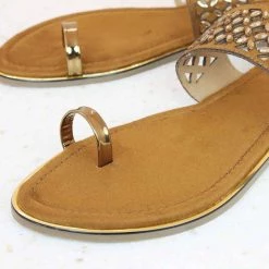 Inc.5 JEWEL TOE POST-TAN