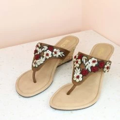 Inc.5 CROCHET ZARDOZI THONG-TAN 8 Inc.5 CROCHET ZARDOZI THONG-TAN