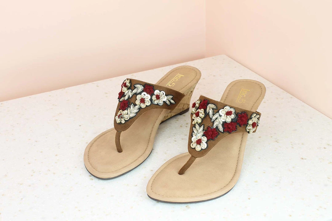 Inc.5 CROCHET ZARDOZI THONG-TAN 5 Inc.5 CROCHET ZARDOZI THONG-TAN