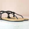 Inc.5 WOMEN FLAT SANDAL THONG-BLACK 1 Inc.5 WOMEN FLAT SANDAL THONG-BLACK
